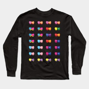 Valentines Pride Heart Shape Candy Sticker Pack Long Sleeve T-Shirt